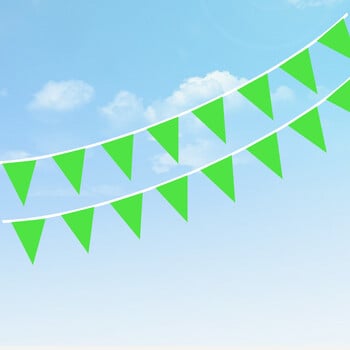 Συμπαγές πράσινο σημαία πανό Σημαίες String DIY Bunting Flags, Διακοσμήσεις πάρτι για τα εγκαίνια, γενέθλια παιδιών, γιορτές εκδηλώσεων