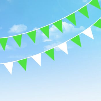 Συμπαγές πράσινο σημαία πανό Σημαίες String DIY Bunting Flags, Διακοσμήσεις πάρτι για τα εγκαίνια, γενέθλια παιδιών, γιορτές εκδηλώσεων