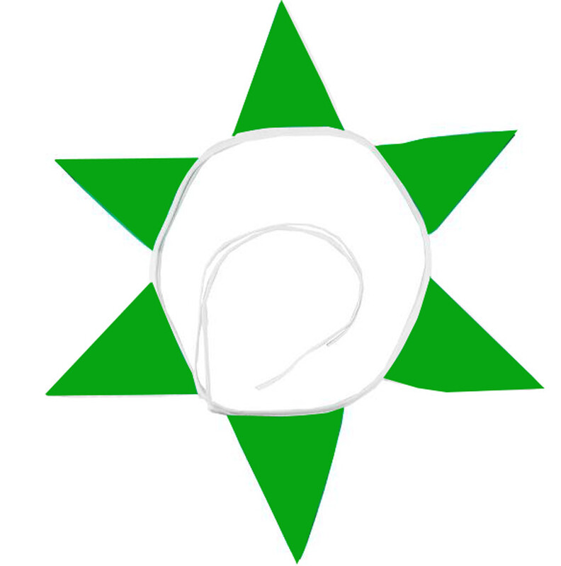 Tömör zöld zászlós zászlók Zászlók füzérek, barkácsolt sármány zászlók, buli díszek az ünnepélyes megnyitóra, gyerekek születésnapja, ünnepi események