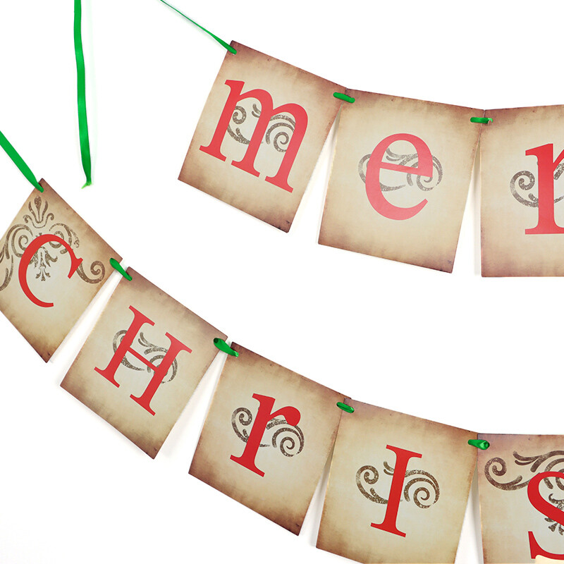 (1 részes készlet) 13,5*15 cm-es karácsonyi dekoráció újévi karácsonyfa húzza a zászlót díszek Retro hangulatú ablak megjelenítése