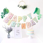 Boldog születésnapot Streamers Forró bélyegző fecskefarkú húzózászló Nappali Kert Bevásárlóközpont Kávézó Gyermekek Születésnapi Party dekoráció Bannerek