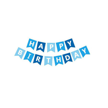 Happy Birthday Streamers Hot Stamping Dovetail Pull Flag Σαλόνι Κήπος Mall Cafe Παιδικά πάρτι γενεθλίων Διακόσμηση πανό