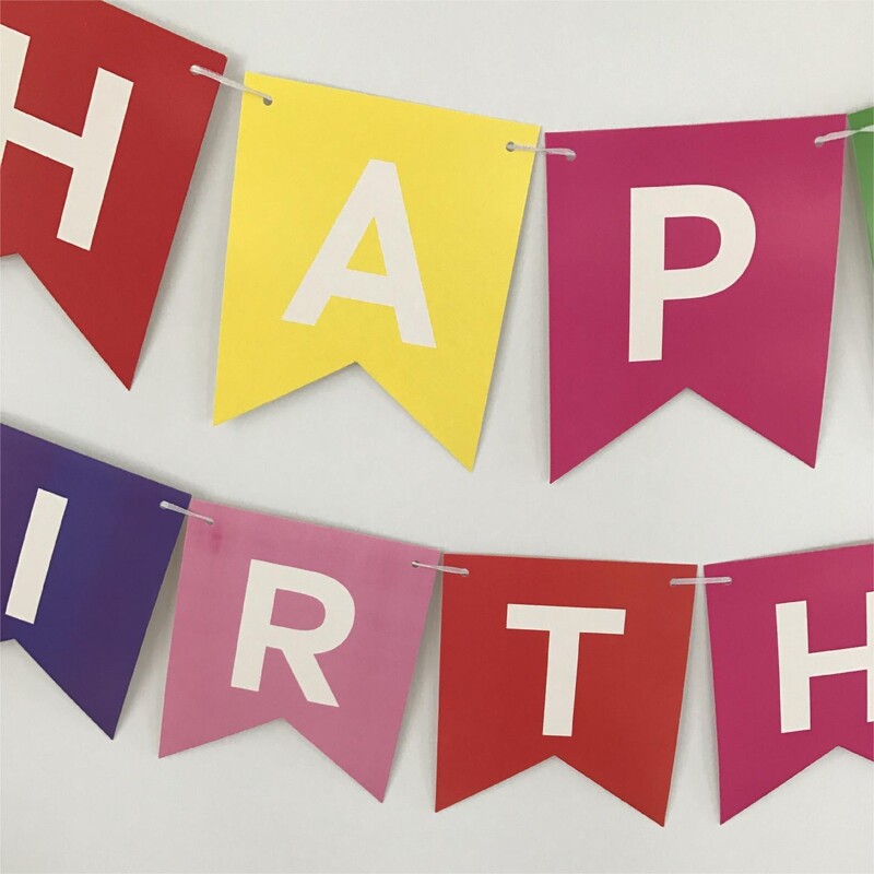 Boldog születésnapot Streamers Forró bélyegző fecskefarkú húzózászló Nappali Kert Bevásárlóközpont Kávézó Gyermekek Születésnapi Party dekoráció Bannerek