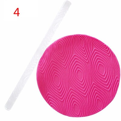 Új akril sodrófa dombornyomásos sütik tészta fondant torta impressziós sodrófa tészta görgős konyhai sütőeszközök