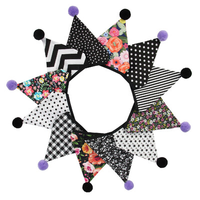 3,2 M Vintage virágos szövet sármány 12 zászlós zászló labdákkal Esküvői parti dekorációs szalaghirdetés otthoni babaváró karneváli füzér