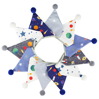 3,2 M Vintage virágos szövet sármány 12 zászlós zászló labdákkal Esküvői parti dekorációs szalaghirdetés otthoni babaváró karneváli füzér