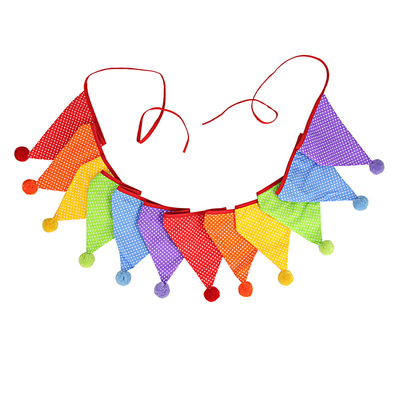 3,2 M Vintage virágos szövet sármány 12 zászlós zászló labdákkal Esküvői parti dekorációs szalaghirdetés otthoni babaváró karneváli füzér