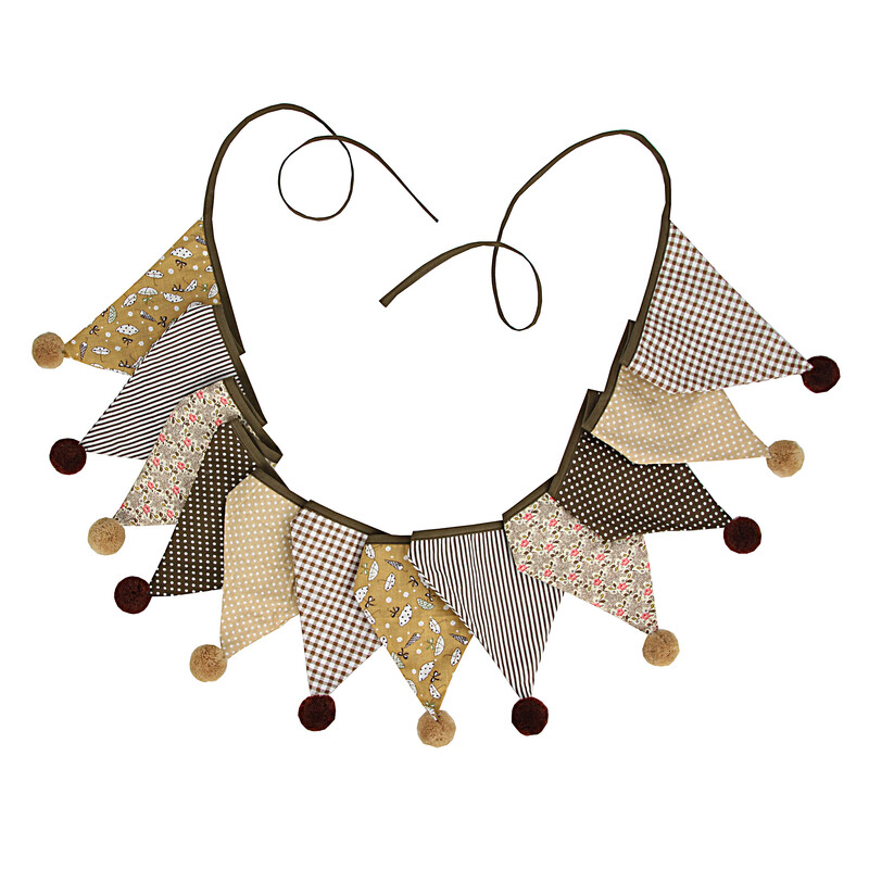 3,2 M Vintage virágos szövet sármány 12 zászlós zászló labdákkal Esküvői parti dekorációs szalaghirdetés otthoni babaváró karneváli füzér