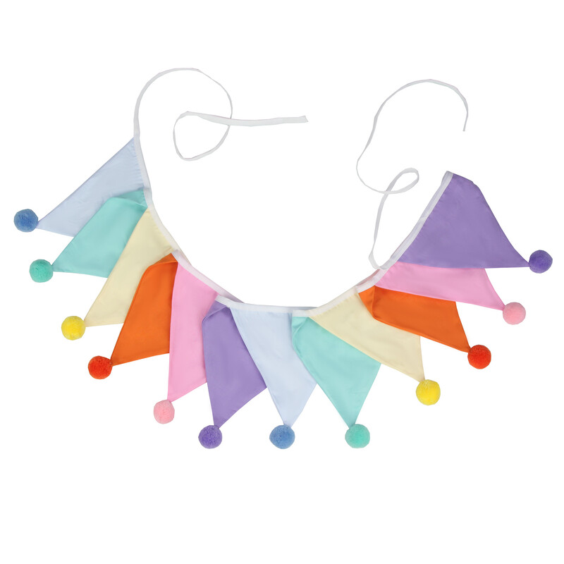 3,2 M Vintage virágos szövet sármány 12 zászlós zászló labdákkal Esküvői parti dekorációs szalaghirdetés otthoni babaváró karneváli füzér