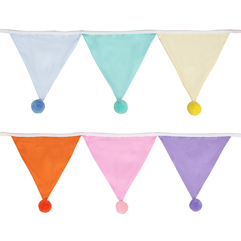 3,2 M Vintage virágos szövet sármány 12 zászlós zászló labdákkal Esküvői parti dekorációs szalaghirdetés otthoni babaváró karneváli füzér