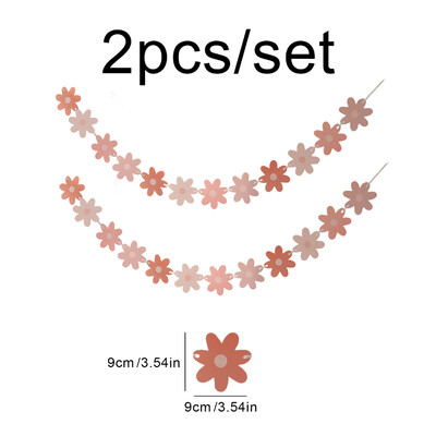 Gradientinės ramunės traukia reklamjuostę, kad papuoštų šventinio vakarėlio dekoracijas