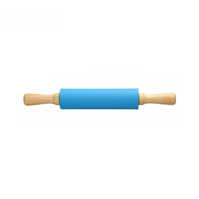 Zackoo 23-43cm nepridegantis silikoninis kočėlas medinės rankenos tešlos tešlos miltų volelis Pica makaronai virtuvės kepimo kepimo įrankis