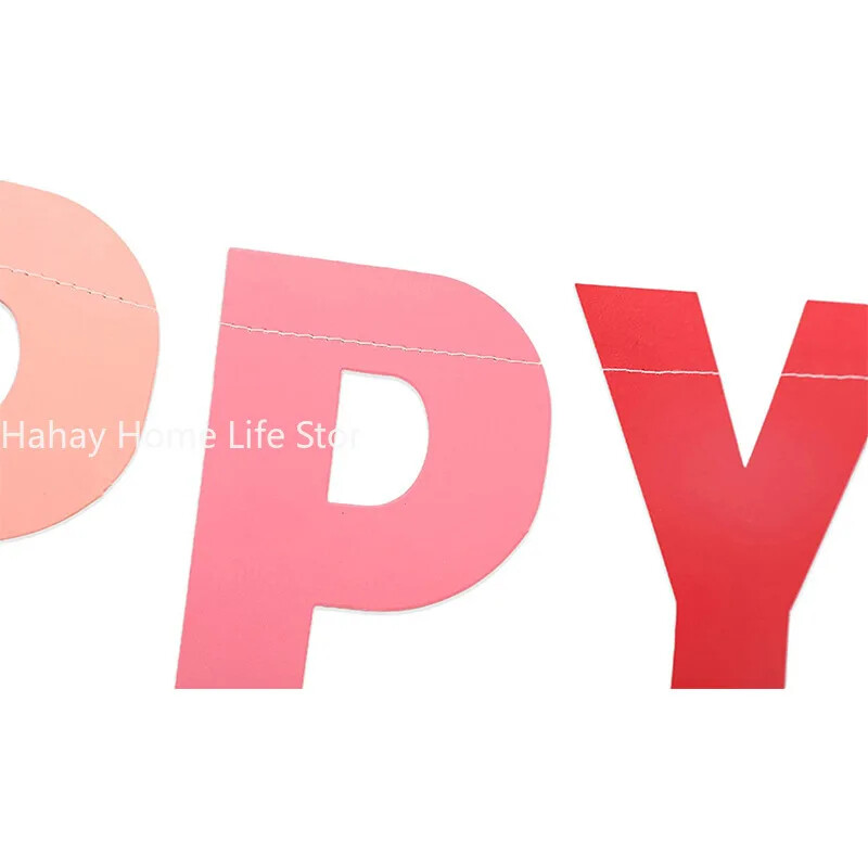 Szivárvány színű Boldog születésnapot Banner Papír Füzér Gyerekek 1. Születésnapi Party Függő Zászló Dekoráció Egyszarvú tematikus party kellékek