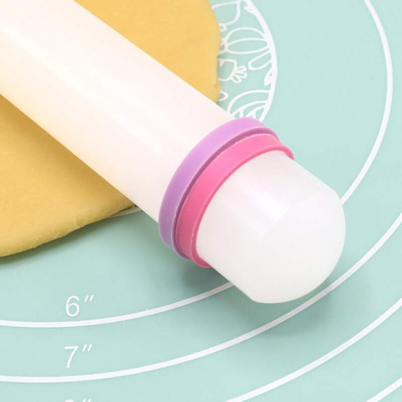 23/33/45/50 cm-es műanyag sodrófa konyhai süteménysütő eszköz PP tapadásmentes felületű pálcika körkörös háztartási cukros tészta sodrófa