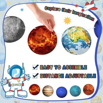 Space Planet Banner Solar System Planet Banner Διακοσμήσεις για πάρτι για το πρώτο ταξίδι γύρω από τον ήλιο Διακοσμήσεις γενεθλίων