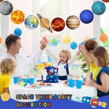 Space Planet Banner Solar System Planet Banner Διακοσμήσεις για πάρτι για το πρώτο ταξίδι γύρω από τον ήλιο Διακοσμήσεις γενεθλίων