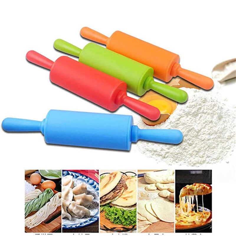 Tapadásmentes szilikon sodrófa Fondant tésztahenger 2 méretű sodrófa színes tésztaszerszám konyhai kütyü 35