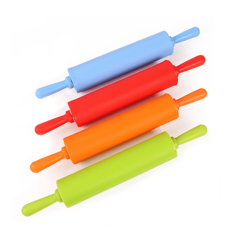 Tapadásmentes szilikon sodrófa Fondant tésztahenger 2 méretű sodrófa színes tésztaszerszám konyhai kütyü 35