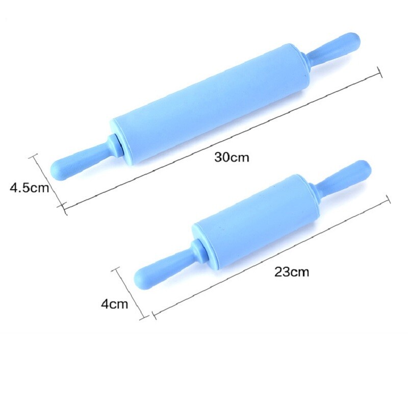 Tapadásmentes szilikon sodrófa Fondant tésztahenger 2 méretű sodrófa színes tésztaszerszám konyhai kütyü 35