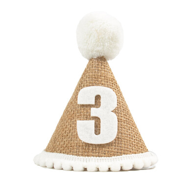 Zsákvászon sapka baba első születésnapi partiján len filc sapka 1. 2. 3. éves gyerekek baba zuhany sapka születésnapi fejpánt dekoráció