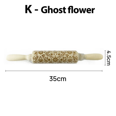 Dombornyomott sodrófa karácsonyra, rénszarvas virágmintával gravírozott görgős tésztával karácsonyi dekoráció sütihez keksz tortához