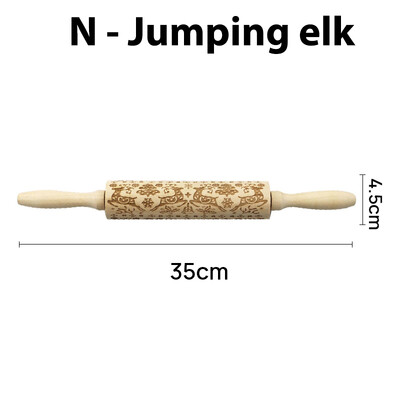 Dombornyomott sodrófa karácsonyra, rénszarvas virágmintával gravírozott görgős tésztával karácsonyi dekoráció sütihez keksz tortához