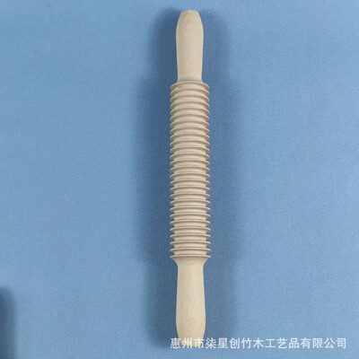 Fa sodrófa Kenyér tészta tésztavágó sodrófa 2 az 1-ben sodrófa csavarmenet kialakítás Konyhai Főzés Sütőeszközök