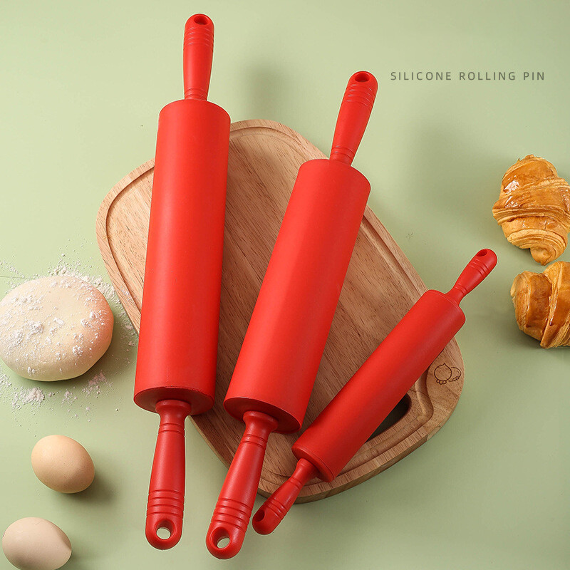 Silikoninis didelis kočėlinis volelis, nelipnus buitinis kočėlas virtuvės „pasidaryk pats“ kepimo įrankis