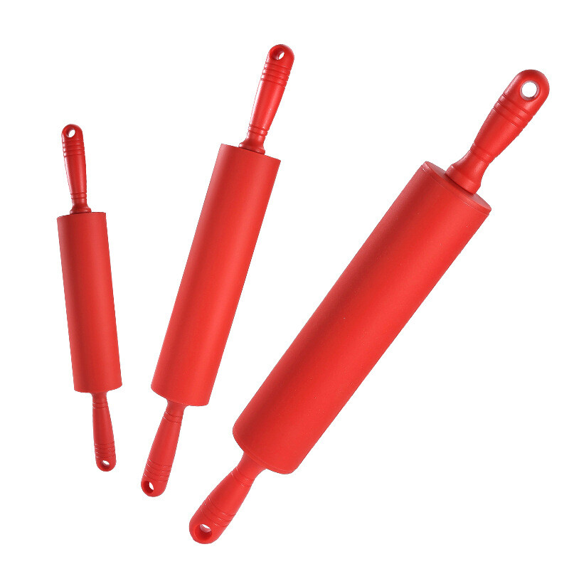 Silikoninis didelis kočėlinis volelis, nelipnus buitinis kočėlas virtuvės „pasidaryk pats“ kepimo įrankis