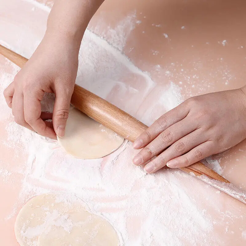 Cukrászda Fondant torta tésztahenger tésztagombóc bőrkészítő fa sodrófa dupla hegyű tapadásmentes főzőeszköz tésztahenger