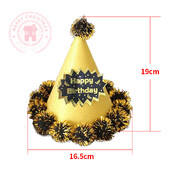 ÚJ Születésnapi parti dekorációs kellékek Baba 1 éves felnőtt fejdísz arany lila fehér kék piros torta hegyes sapka nagykereskedés