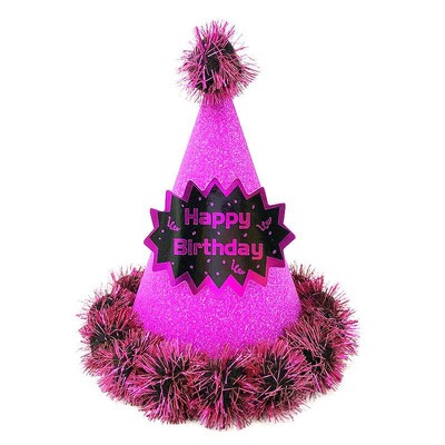 ÚJ Születésnapi parti dekorációs kellékek Baba 1 éves felnőtt fejdísz arany lila fehér kék piros torta hegyes sapka nagykereskedés