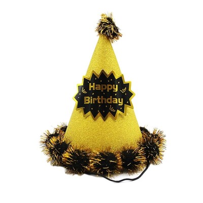 ÚJ Születésnapi parti dekorációs kellékek Baba 1 éves felnőtt fejdísz arany lila fehér kék piros torta hegyes sapka nagykereskedés