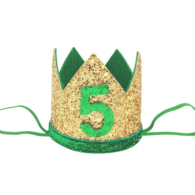 1db Jungle Safari téma 1 2 3 4 5 6 Születésnapi korona fejpánt Születésnapi korona sapka Baby Shower gyerekeknek Születésnapi parti dekoráció