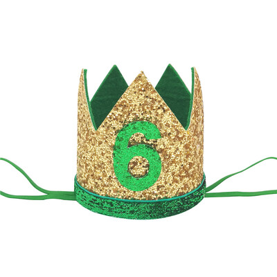 1db Jungle Safari téma 1 2 3 4 5 6 Születésnapi korona fejpánt Születésnapi korona sapka Baby Shower gyerekeknek Születésnapi parti dekoráció