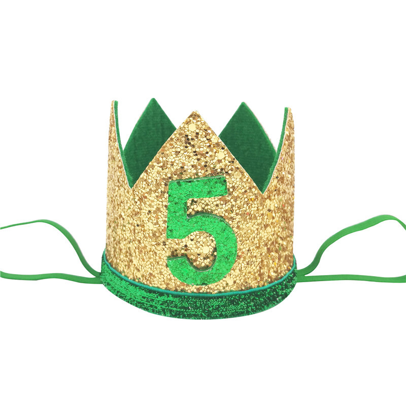 1db Jungle Safari téma 1 2 3 4 5 6 Születésnapi korona fejpánt Születésnapi korona sapka Baby Shower gyerekeknek Születésnapi parti dekoráció