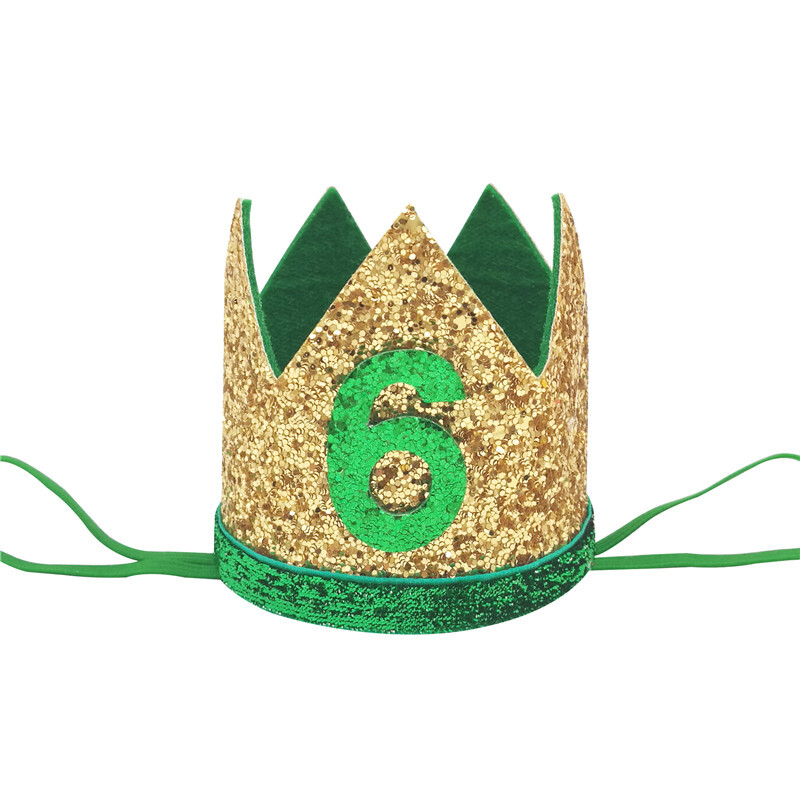 1db Jungle Safari téma 1 2 3 4 5 6 Születésnapi korona fejpánt Születésnapi korona sapka Baby Shower gyerekeknek Születésnapi parti dekoráció