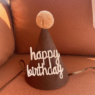 1db vastagított filckúp születésnapi kalapok lányoknak fiúknak boldog születésnapot kalapok gyerek születésnapi parti díszek