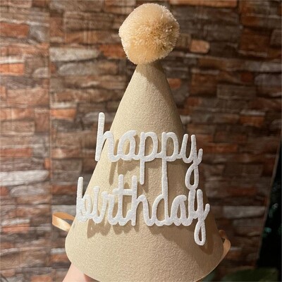 1db vastagított filckúp születésnapi kalapok lányoknak fiúknak boldog születésnapot kalapok gyerek születésnapi parti díszek