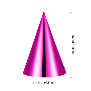 12 бр. Детска парти шапка Конусовидни шапки Хартиени конусови шапки за рожден ден Облечете момичета Момче Първа цветна шапка Парти декорации Възрастни деца