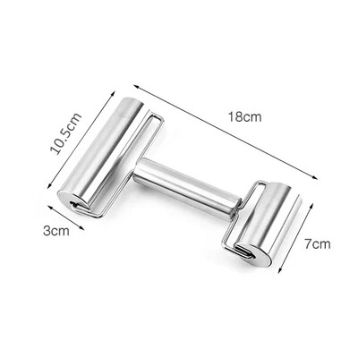 Rozsdamentes acél duplafejű sodrófa tapadásmentes tészta tészta henger Konyhai gombóc gép tészta pizza piték Sütési eszközök