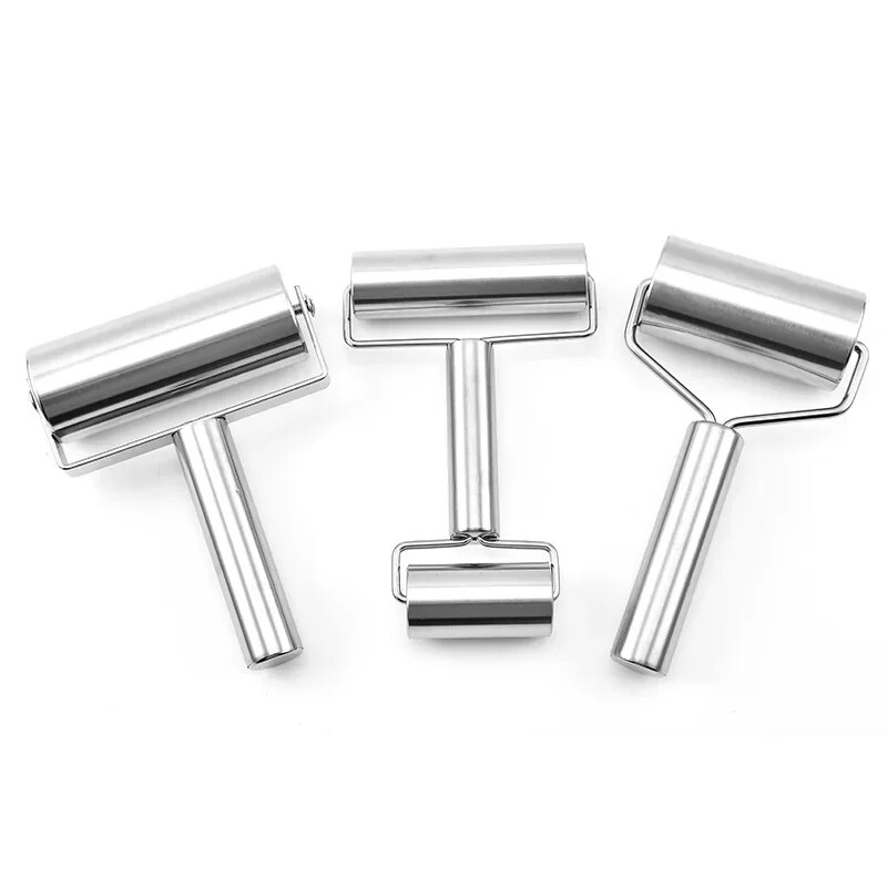 Rozsdamentes acél duplafejű sodrófa tapadásmentes tészta tészta henger Konyhai gombóc gép tészta pizza piték Sütési eszközök