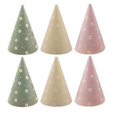 6db százszorszép papírkalapok zöld sárga rózsaszín születésnapi sapka gyerekeknek babaváró születésnapi parti dekorációk barkács kellékek fotó kellékek