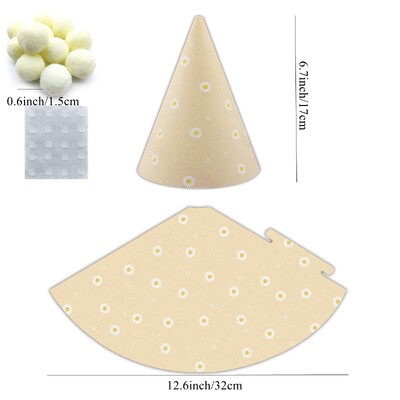 6db százszorszép papírkalapok zöld sárga rózsaszín születésnapi sapka gyerekeknek babaváró születésnapi parti dekorációk barkács kellékek fotó kellékek