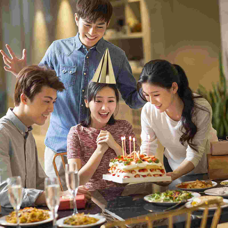 8 db Arany partisapka Boldog születésnapot Gyerekfejdísz Hajtartozékok