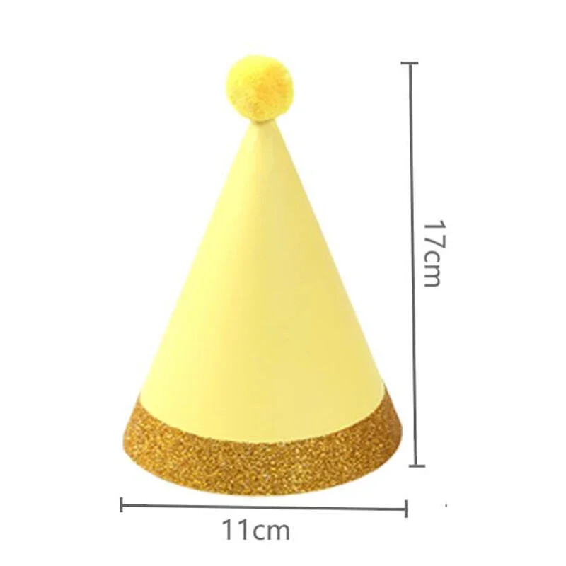 12 τεμ. Glitter παιδικό καπέλο γενεθλίων μονόχρωμο κωνικό καπέλο για ενήλικες, αγόρια, κορίτσια, πάρτι γενεθλίων, φωτογραφικά στηρίγματα Διακοσμήσεις για ντους μωρών