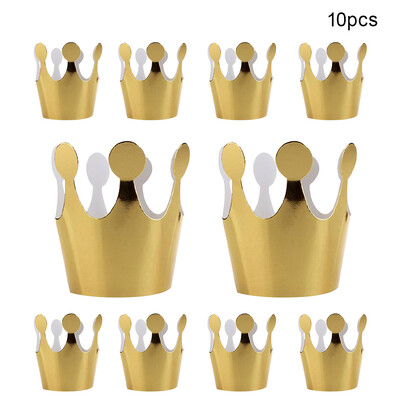 10 db DIY Kids Felnőtt Univerzális Arany Ezüst Papír Korona jelmezhez Születésnapi Party Kalap Fejdísz Cosplay Könnyen Összeszerelhető Újrafelhasználható