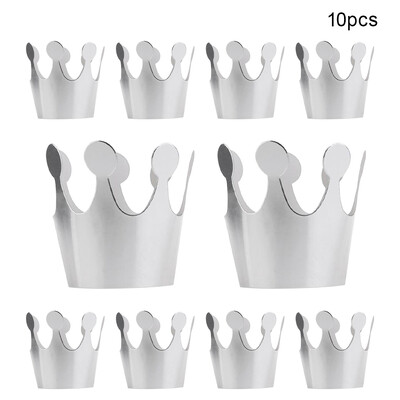 10 db DIY Kids Felnőtt Univerzális Arany Ezüst Papír Korona jelmezhez Születésnapi Party Kalap Fejdísz Cosplay Könnyen Összeszerelhető Újrafelhasználható