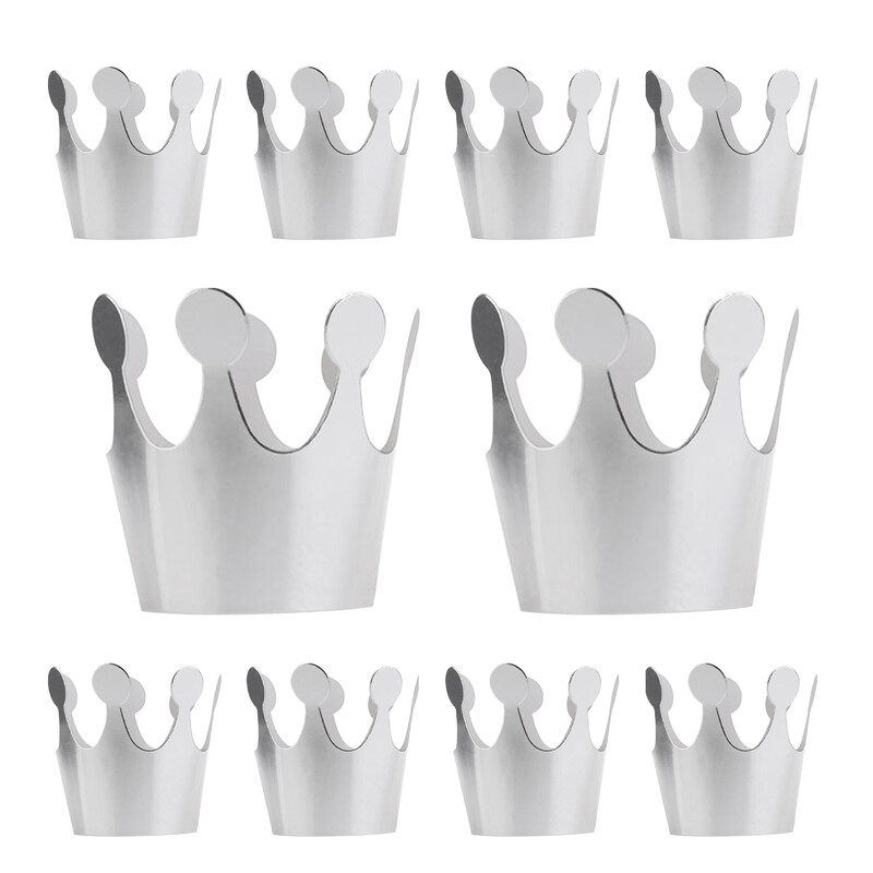 10 db DIY Kids Felnőtt Univerzális Arany Ezüst Papír Korona jelmezhez Születésnapi Party Kalap Fejdísz Cosplay Könnyen Összeszerelhető Újrafelhasználható