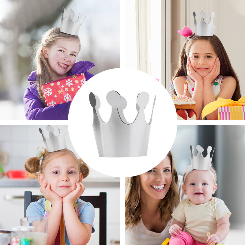 10 db DIY Kids Felnőtt Univerzális Arany Ezüst Papír Korona jelmezhez Születésnapi Party Kalap Fejdísz Cosplay Könnyen Összeszerelhető Újrafelhasználható